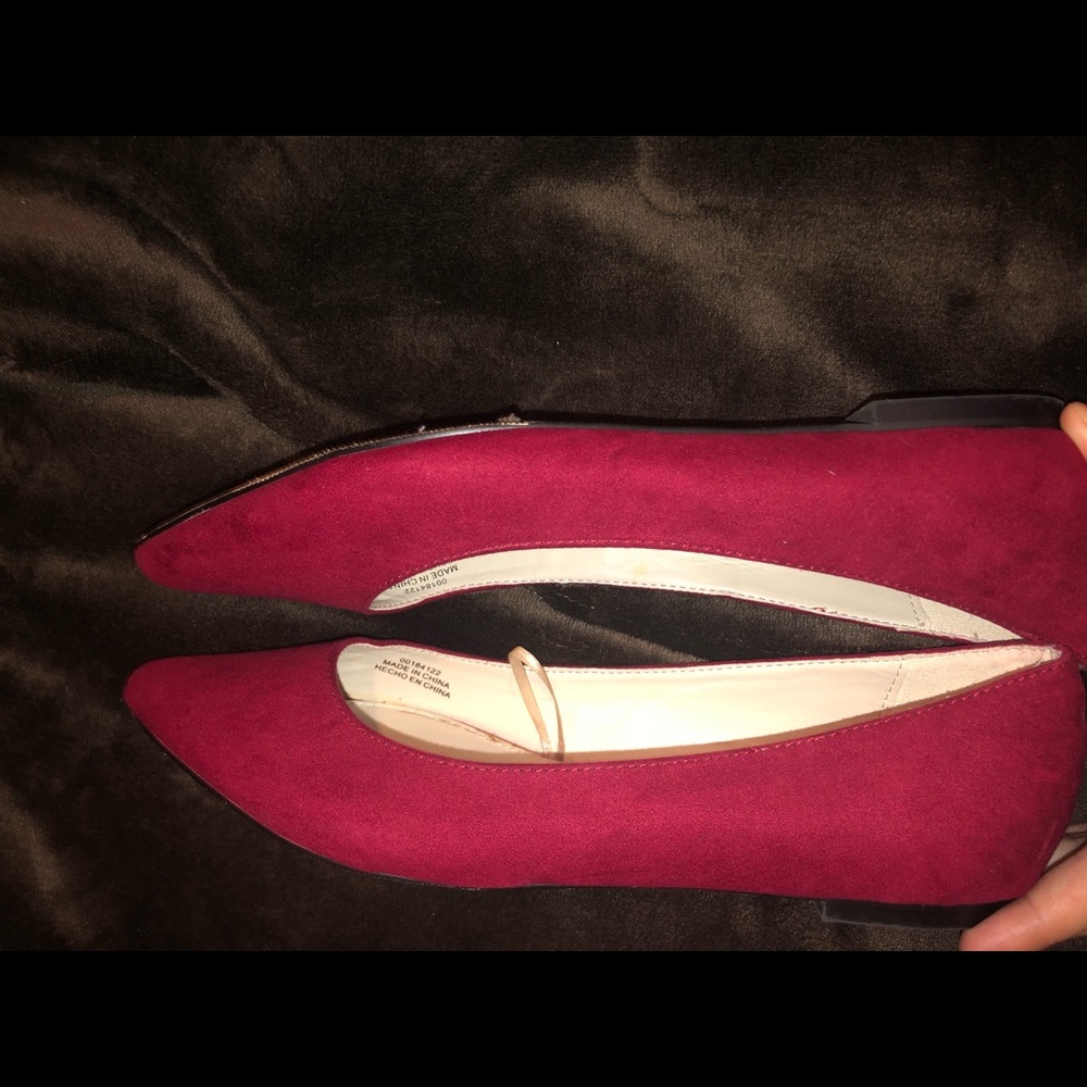 Red suede flats - Picture 3 of 4
